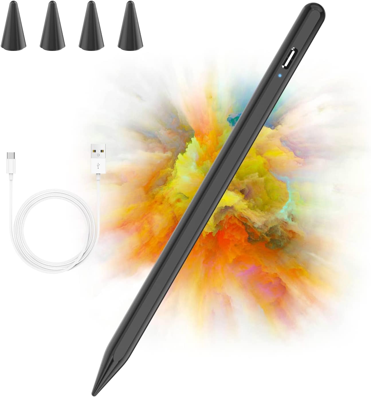 Penna Touch Capacitiva per iPad (2018-2022), Nera - immagine 1