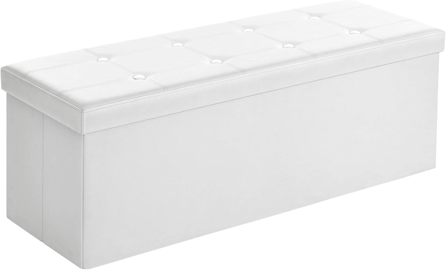 SONGMICS Cassapanca Contenitore 120L, Bianco - immagine 1