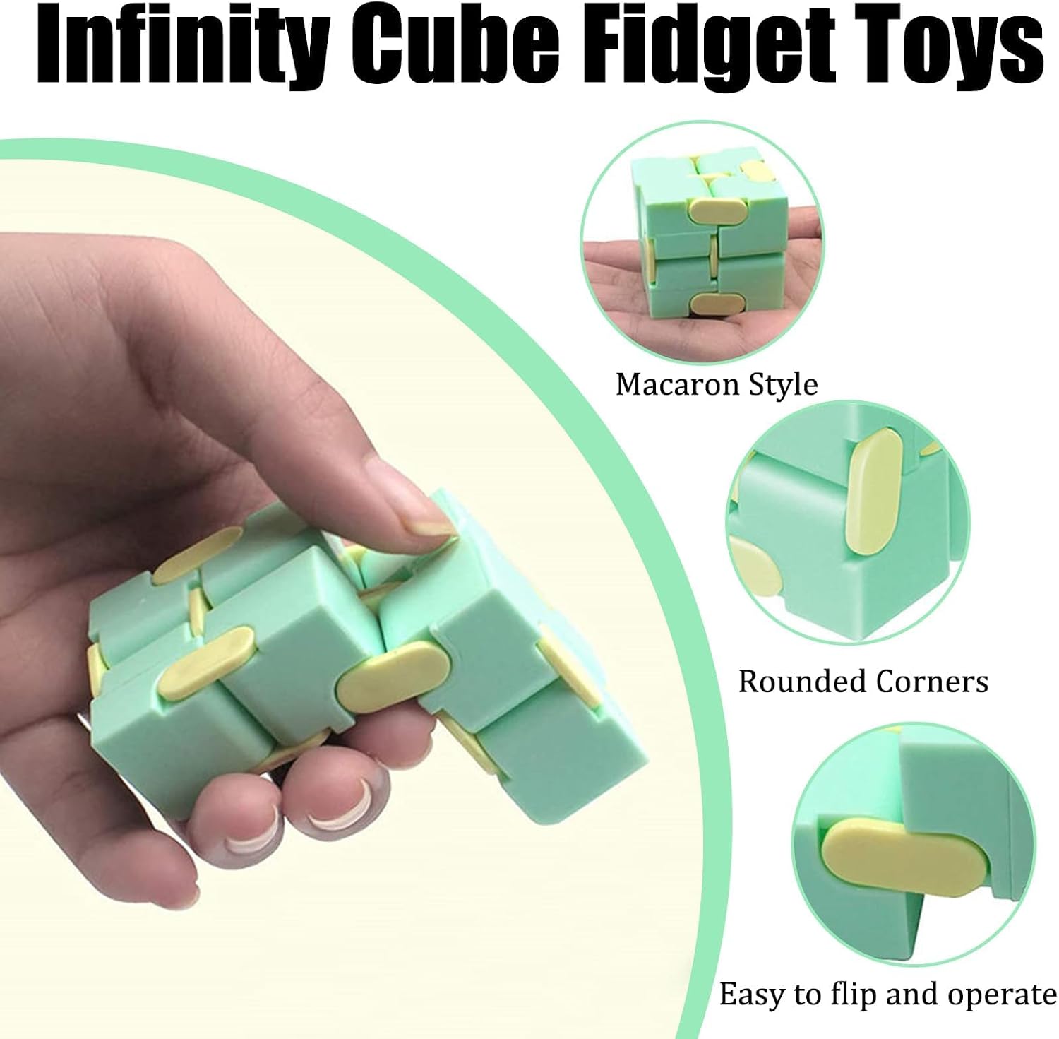 4 pcs Fidget Infinity Cube, Infinity Cube Toy per Adulti, Cubo Infinito ...
