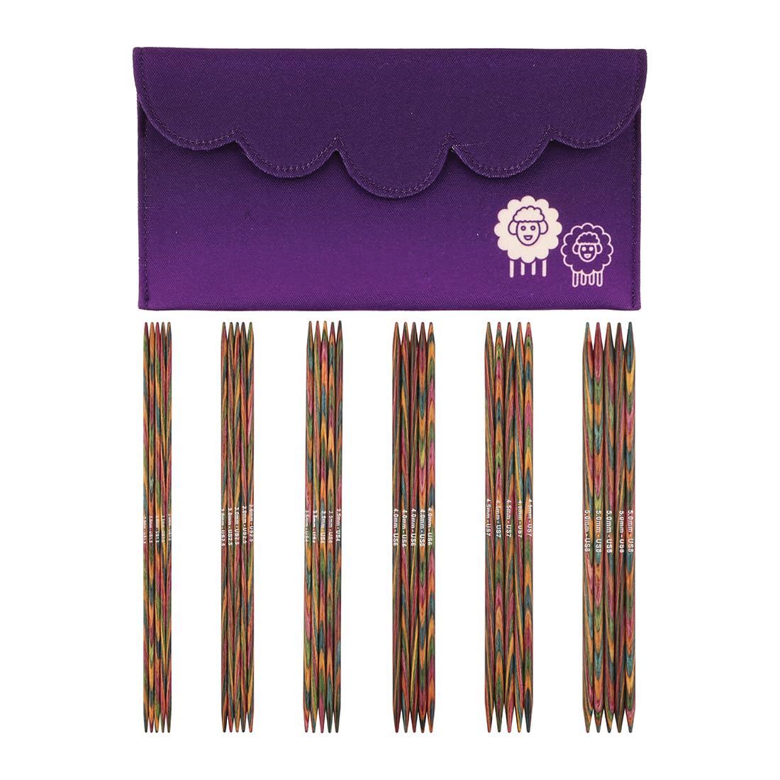 Set di ferri da maglia a doppia punta KnitPro Symfonie (20 cm) - Set di 6