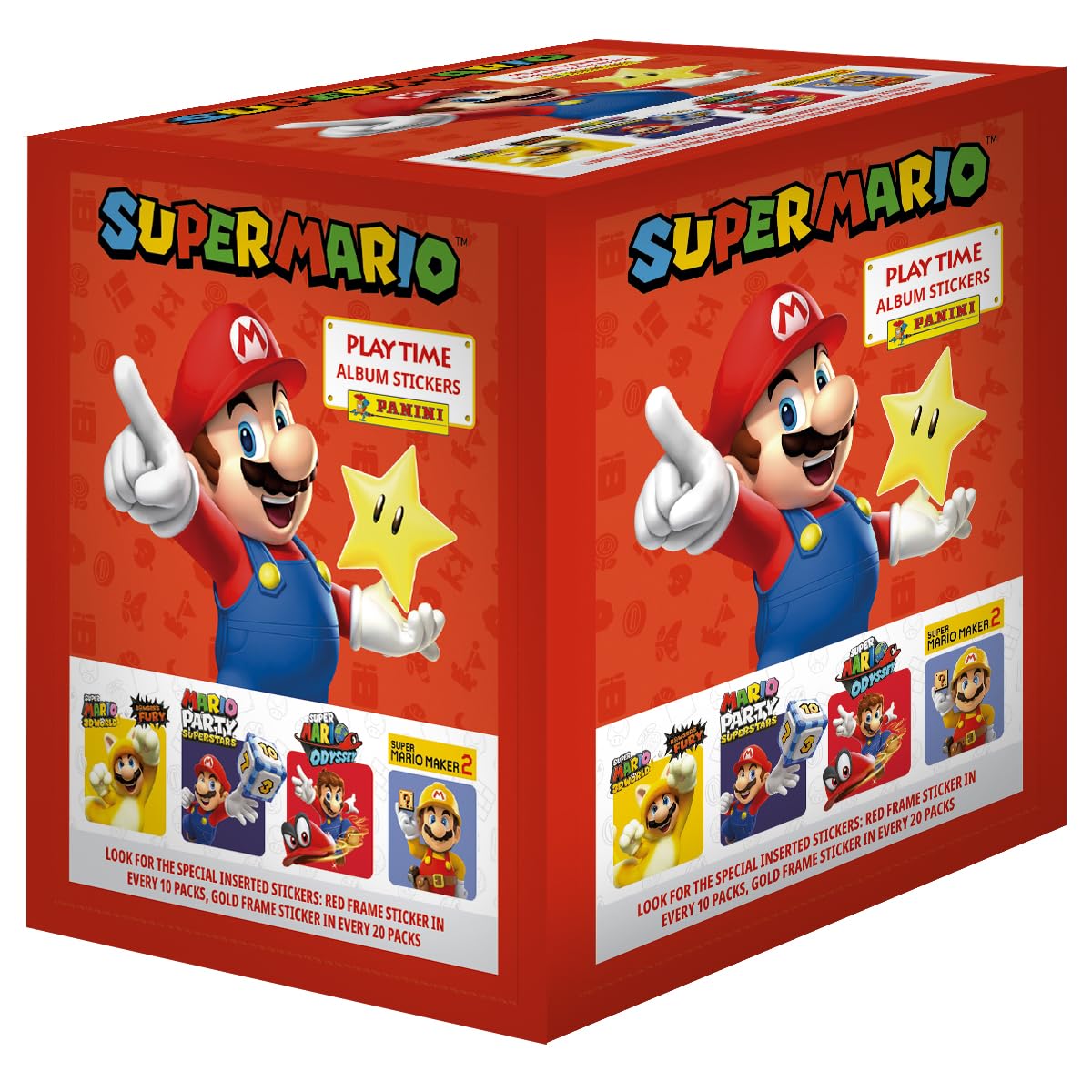 Panini Super Mario Stickers - Confezione da 50 sacchetti, 004218BOX50F