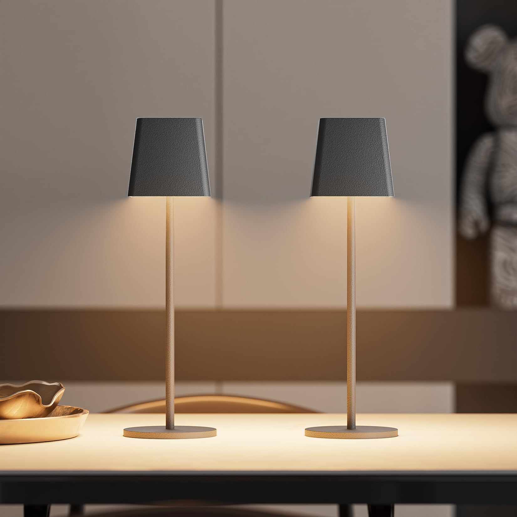 K-Bright Lampada LED da Tavolo Ricaricabile H38cm (2 pz)