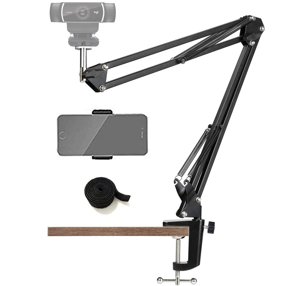 Supporto per webcam e cellulari, Logitech Webcam C920, C930, C922, C615 e altri dispositivi con filettatura da 1/4