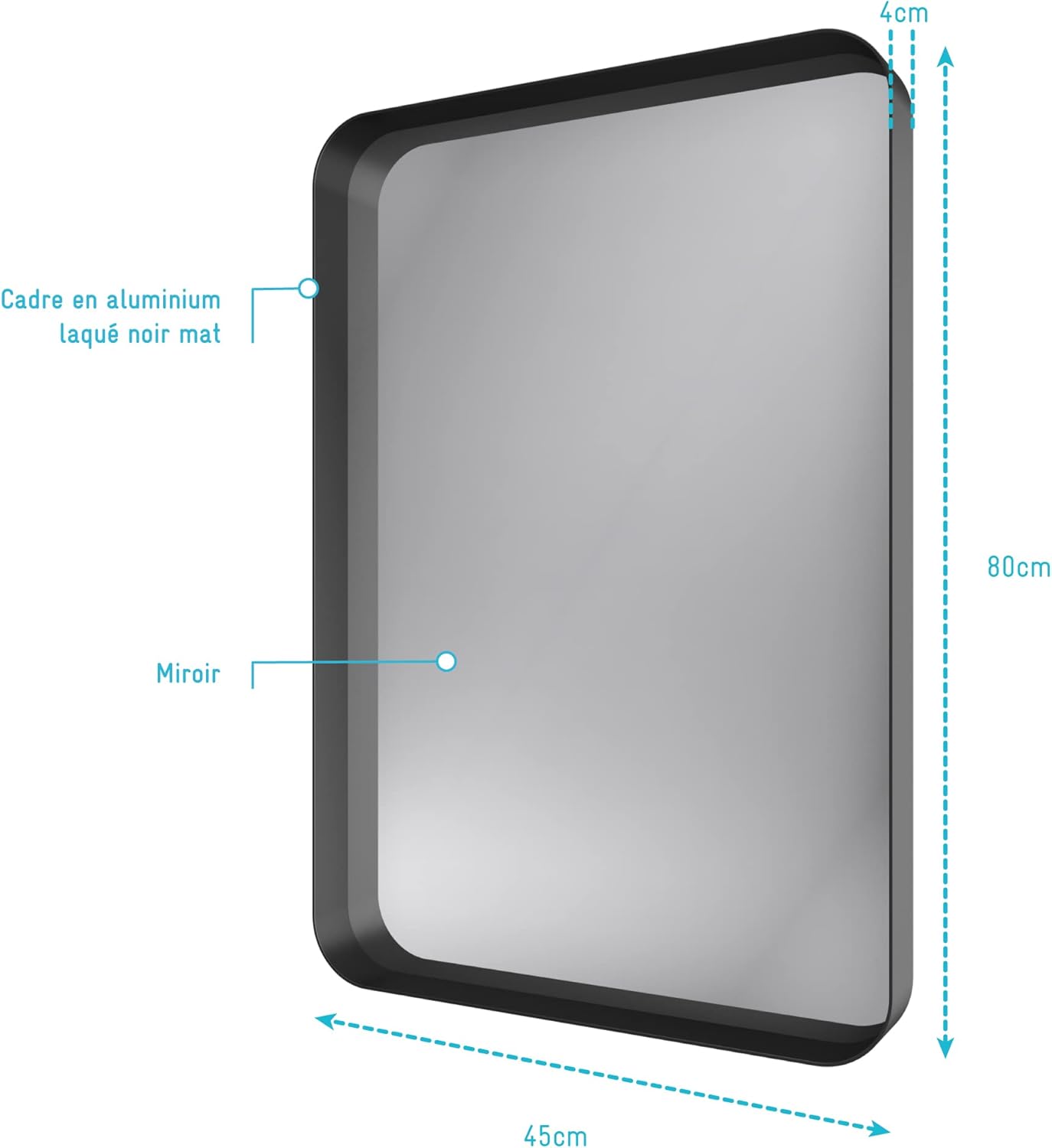 Aurlane Specchio, Alluminio, Standard - immagine 3