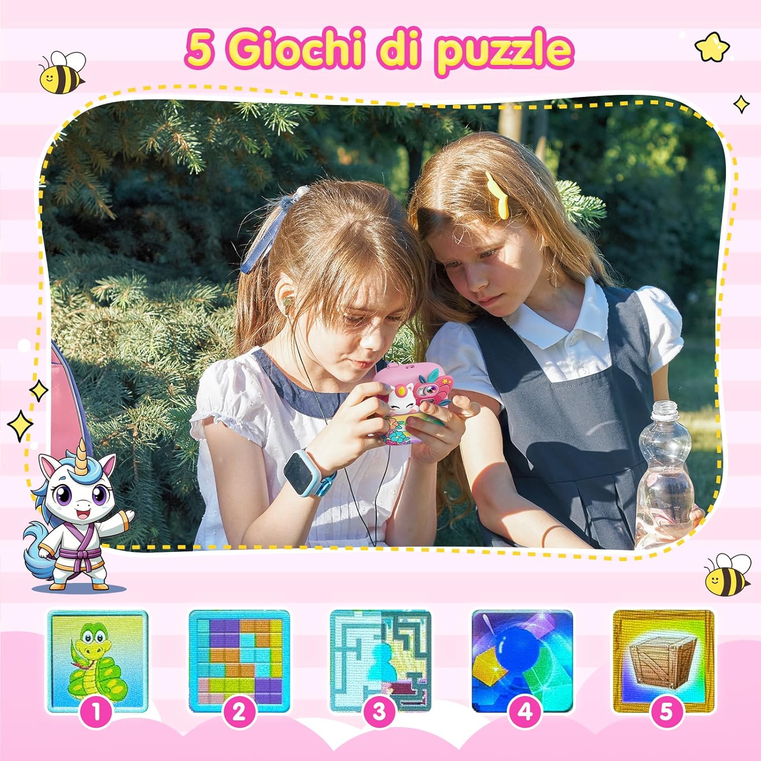 Tiatua Macchina Fotografica Istantanea Bambini 1080P HD - immagine 4