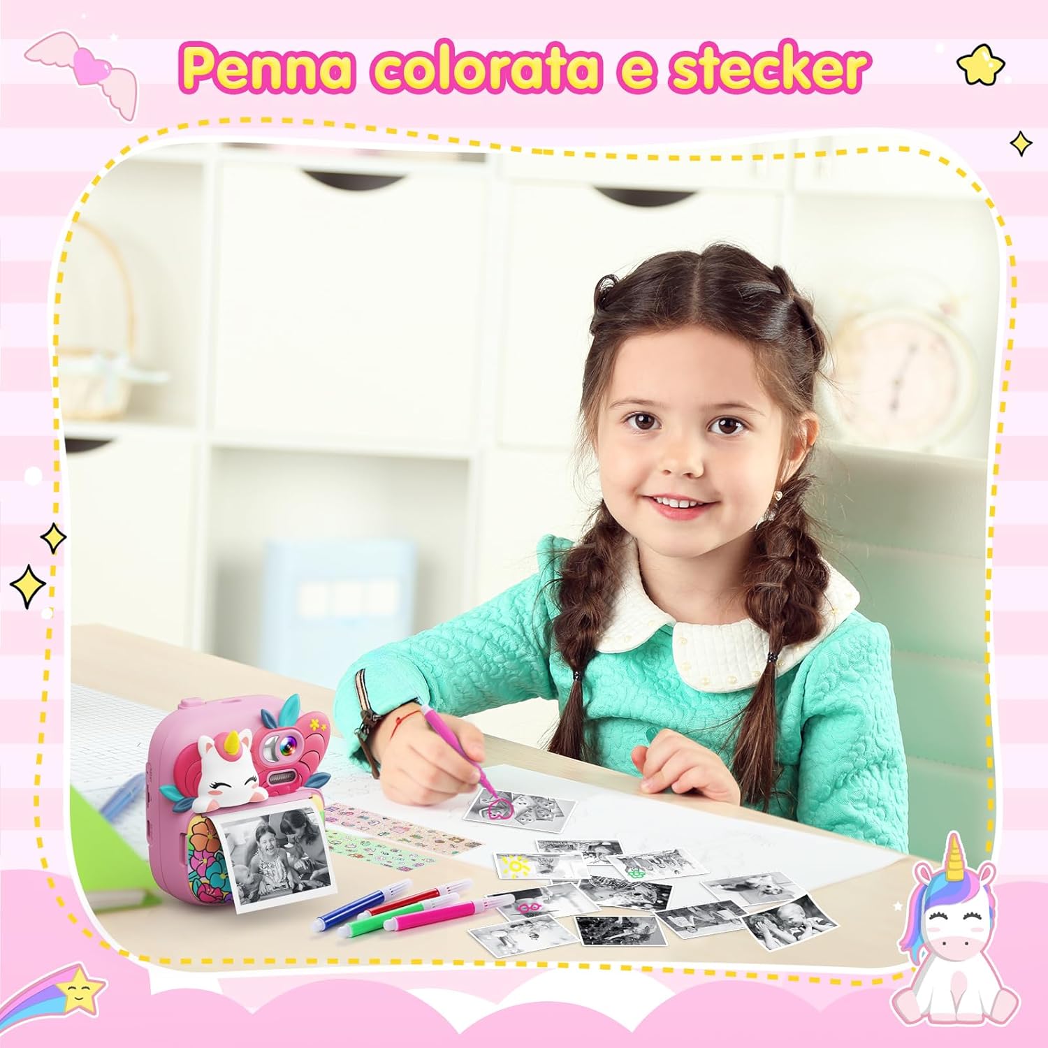 Tiatua Macchina Fotografica Istantanea Bambini 1080P HD - immagine 6