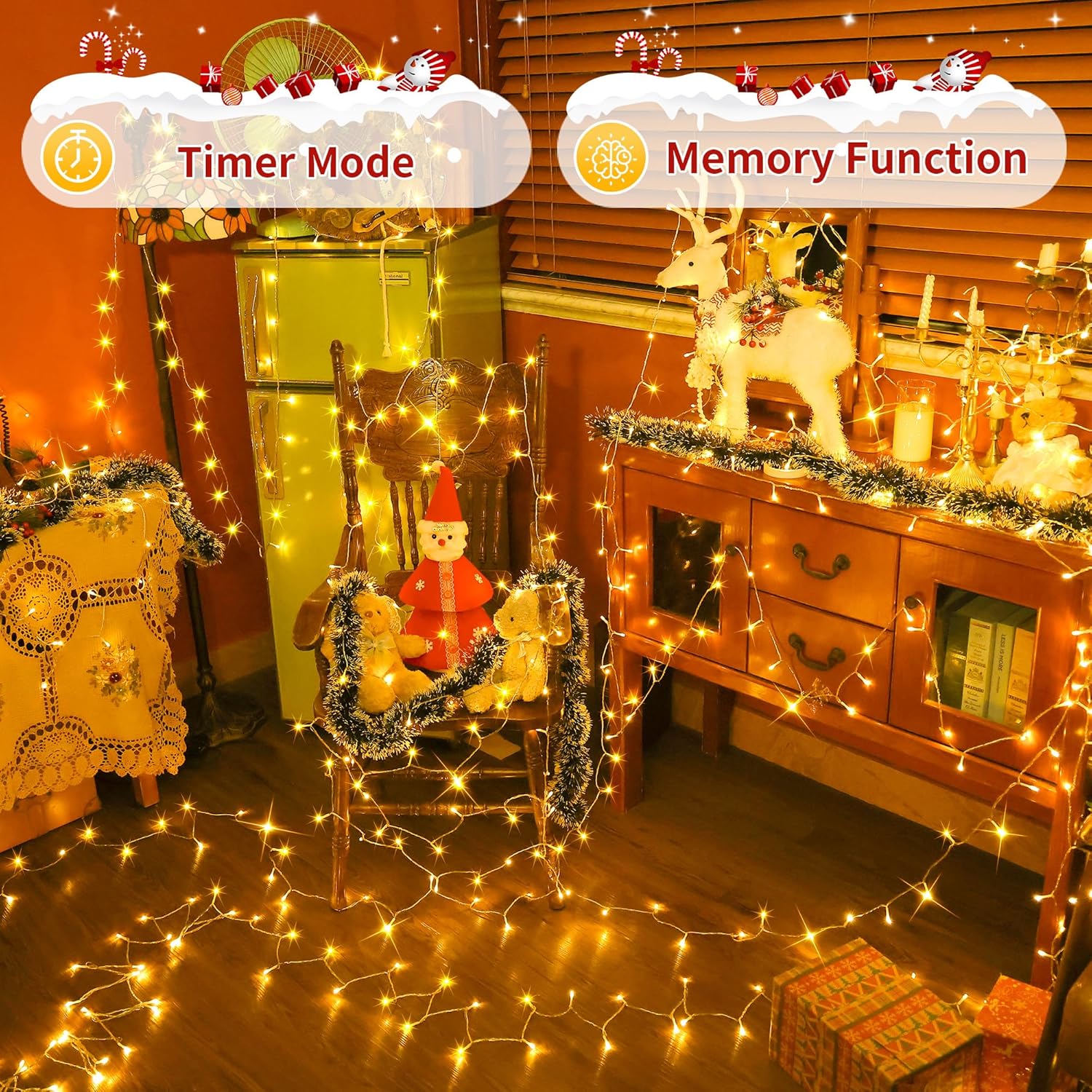 Auriostar Luci Natale Esterno 100m 1000LEDs - immagine 4