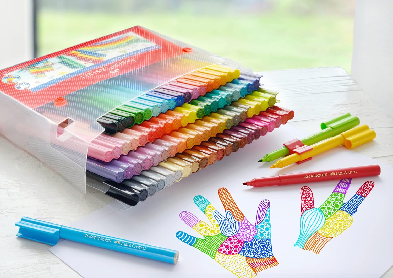 Faber-castell 155579 Valigetta 80 Pennarelli Connector - immagine 2