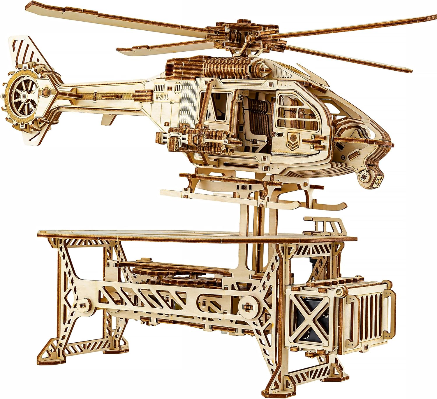 Wood Trick Thunder Chopper - Puzzle Elicottero 3D in Legno - immagine 1