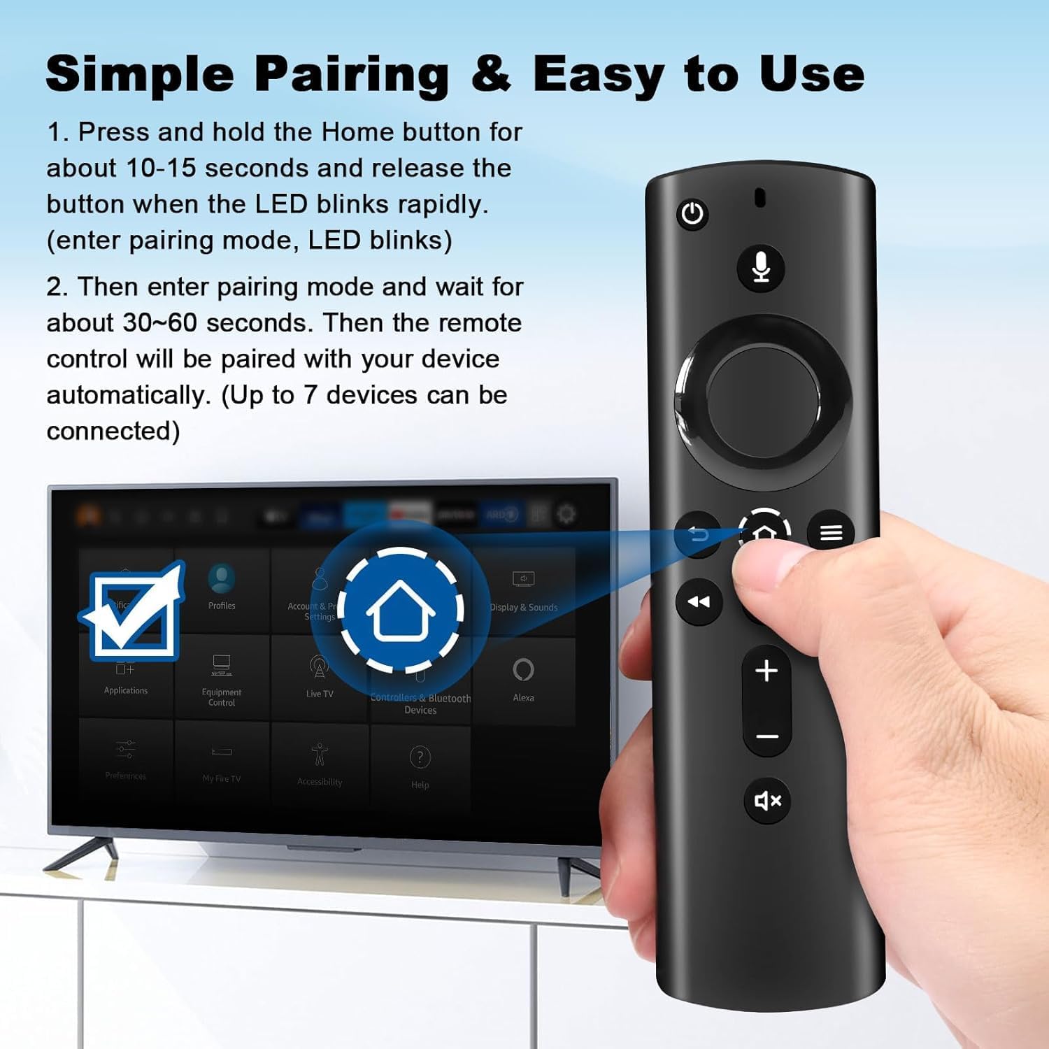 Telecomando Vocale Sostitutivo (2 Gen) per Smart TV - immagine 4