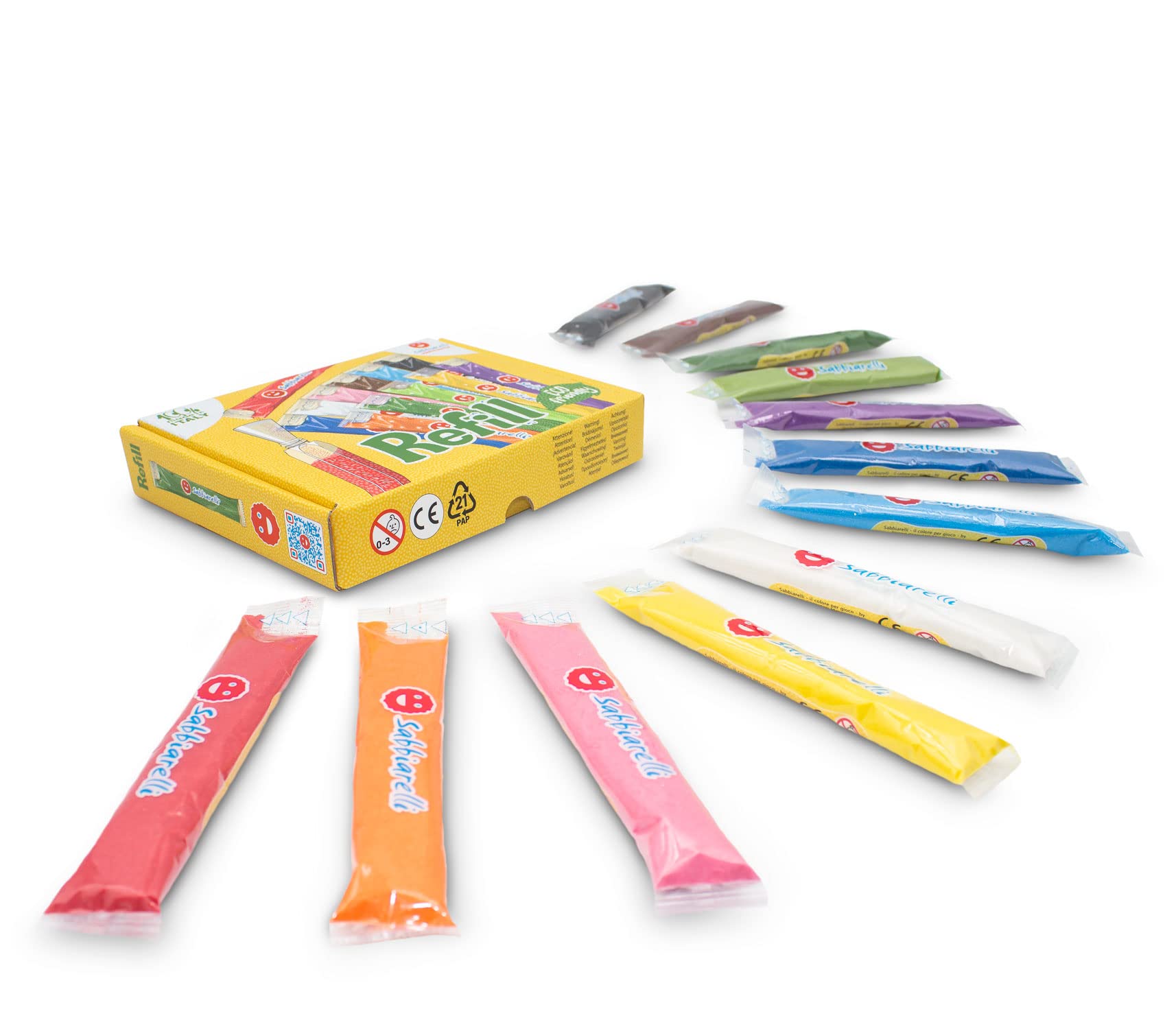 Sabbiarelli Sand-it For Fun - Set De 15 Bolígrafos Vacíos Para Arena Recargables, Compatibles Con Recambios De 50g, Ideales Para Creatividad Infantil