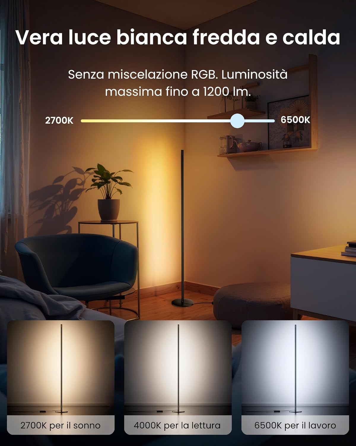 SwitchBot Matter RGBICWW Lampada da Terra LED - immagine 4