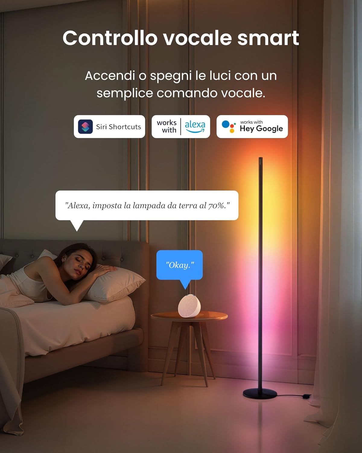 SwitchBot Matter RGBICWW Lampada da Terra LED - immagine 8