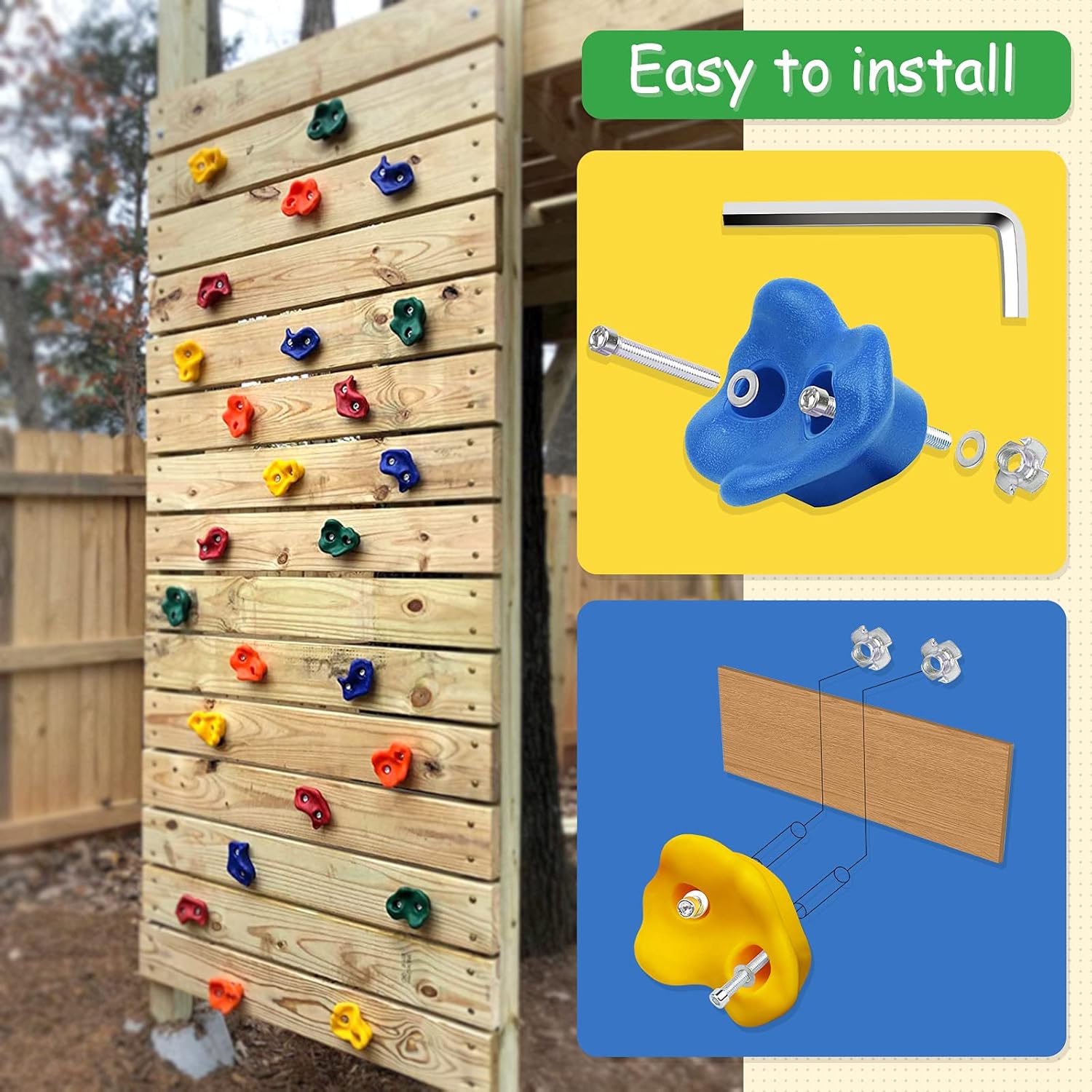 Set 20 Impugnature per Arrampicata su Roccia - immagine 6