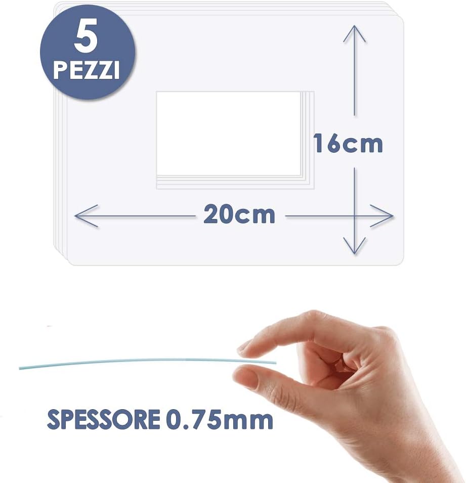 D & D 5 Salvaparete Trasparente 20x16cm - immagine 2