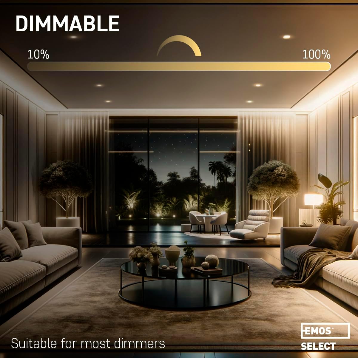 Emos Faretti LED da Incasso Dimmerabili 4,9W, Set 6 - immagine 2