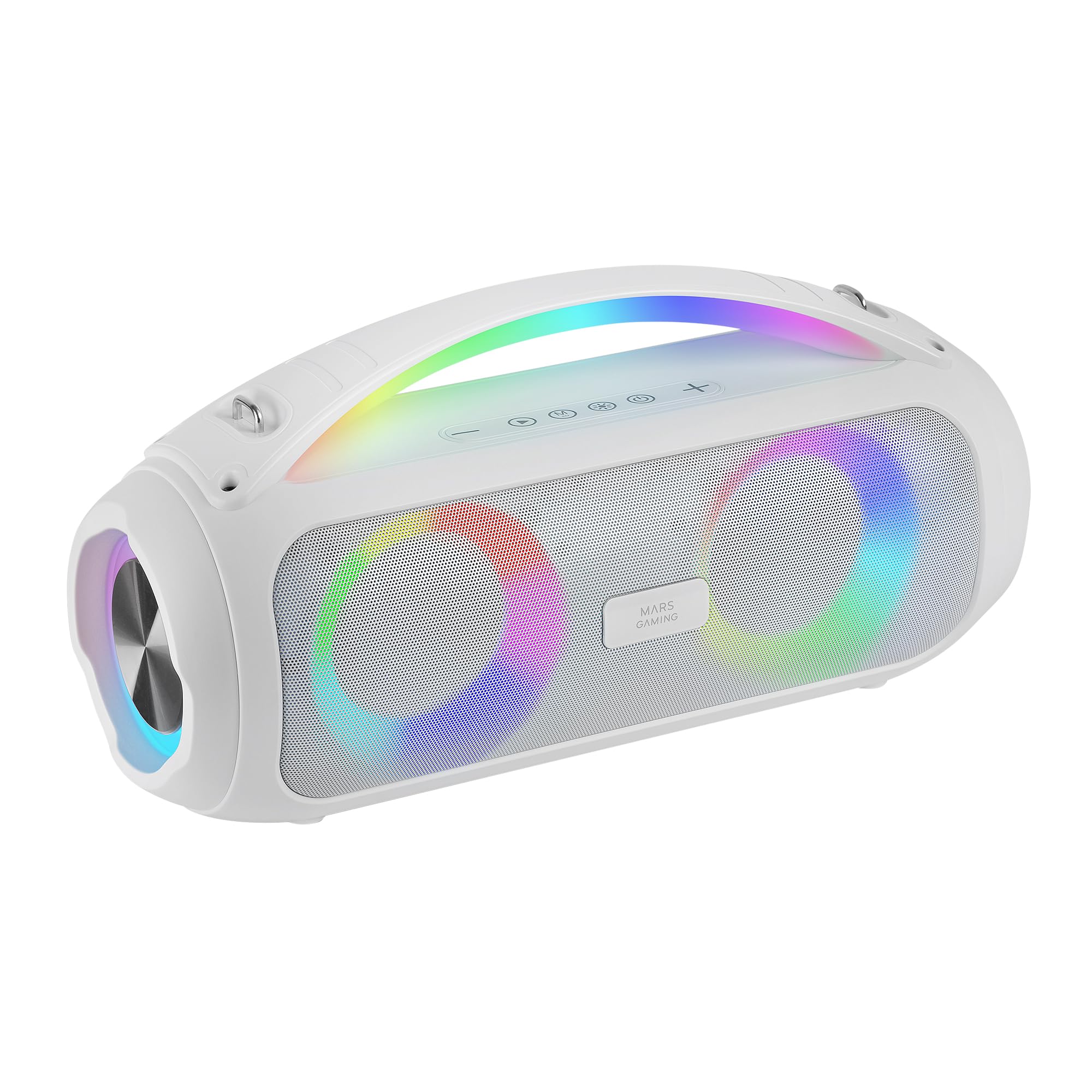 MARSGAMING MS-PULSE Altoparlante Bluetooth Portatile 50W, Bianco