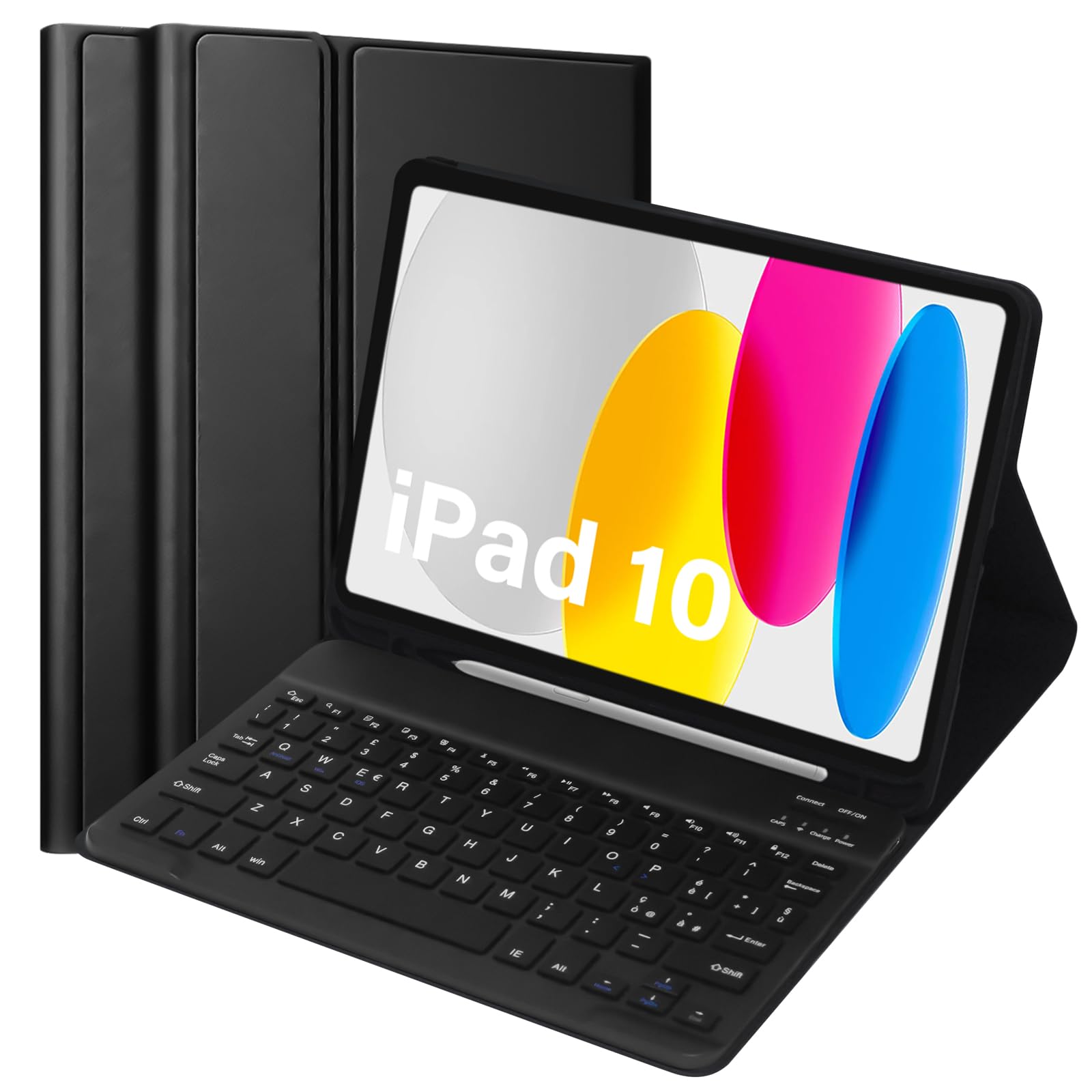 Custodia con Tastiera iPad 10 Gen 10.9'' 2022, Nera
