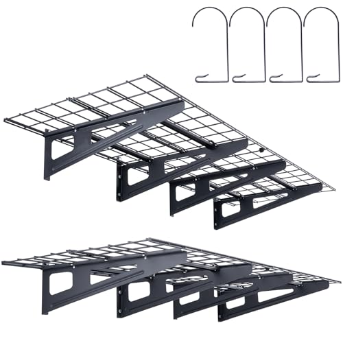 VEVOR Scaffali per Garage 2 Pezzi 183x61cm, Nero