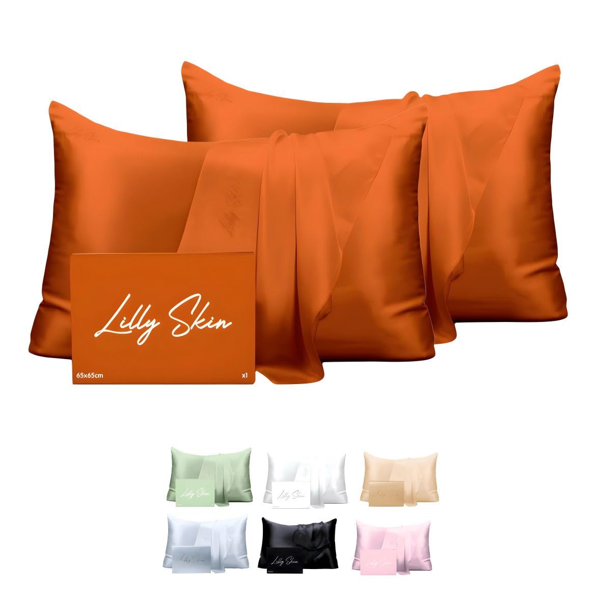 Lilly Skin - Federa Cuscino Seta Gelso 70x50 cm, Terracotta