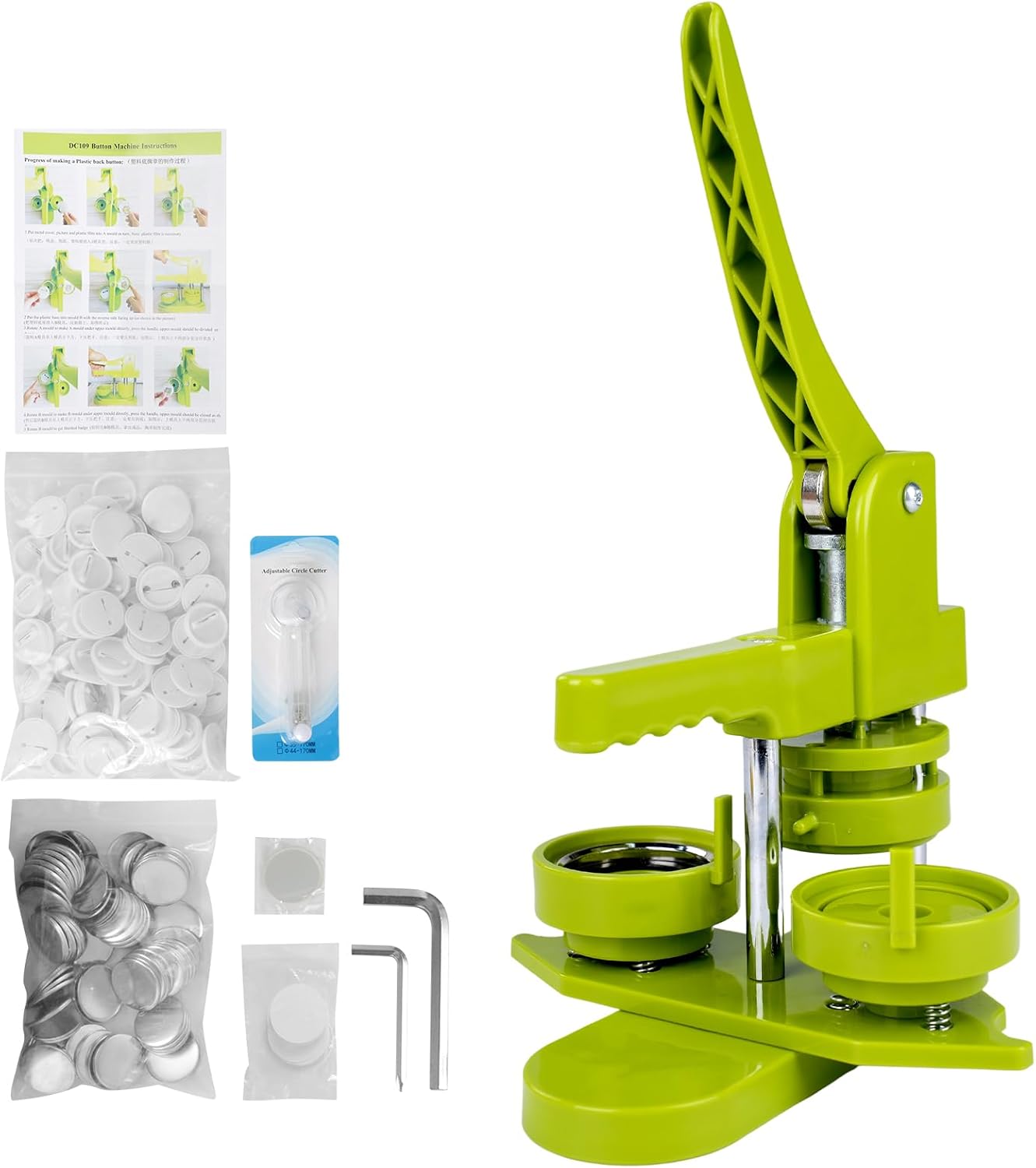 Macchina per Bottoni 58mm con 100 Pezzi e Taglierina - immagine 1