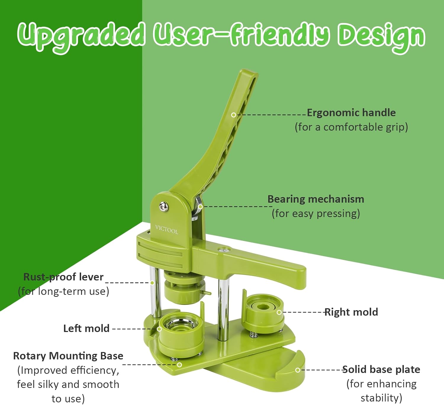 Macchina per Bottoni 58mm con 100 Pezzi e Taglierina - immagine 8