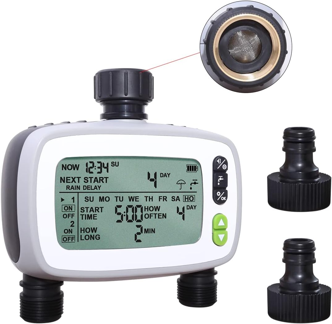 Aqualin Centralina Irrigazione 2 Vie con Schermo LCD