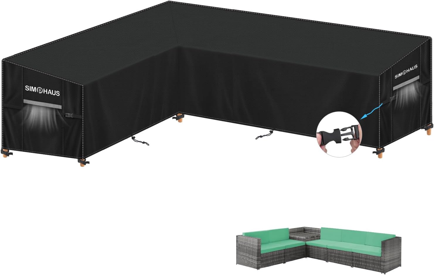 Simphaus Telo Copridivano Esterno Angolare 420D - immagine 1