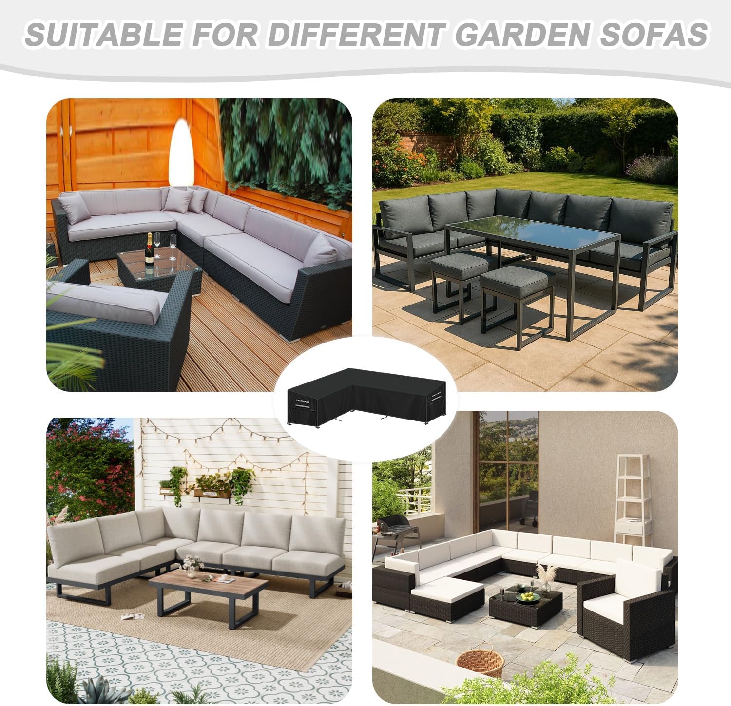 Simphaus Telo Copridivano Esterno Angolare 420D - immagine 6