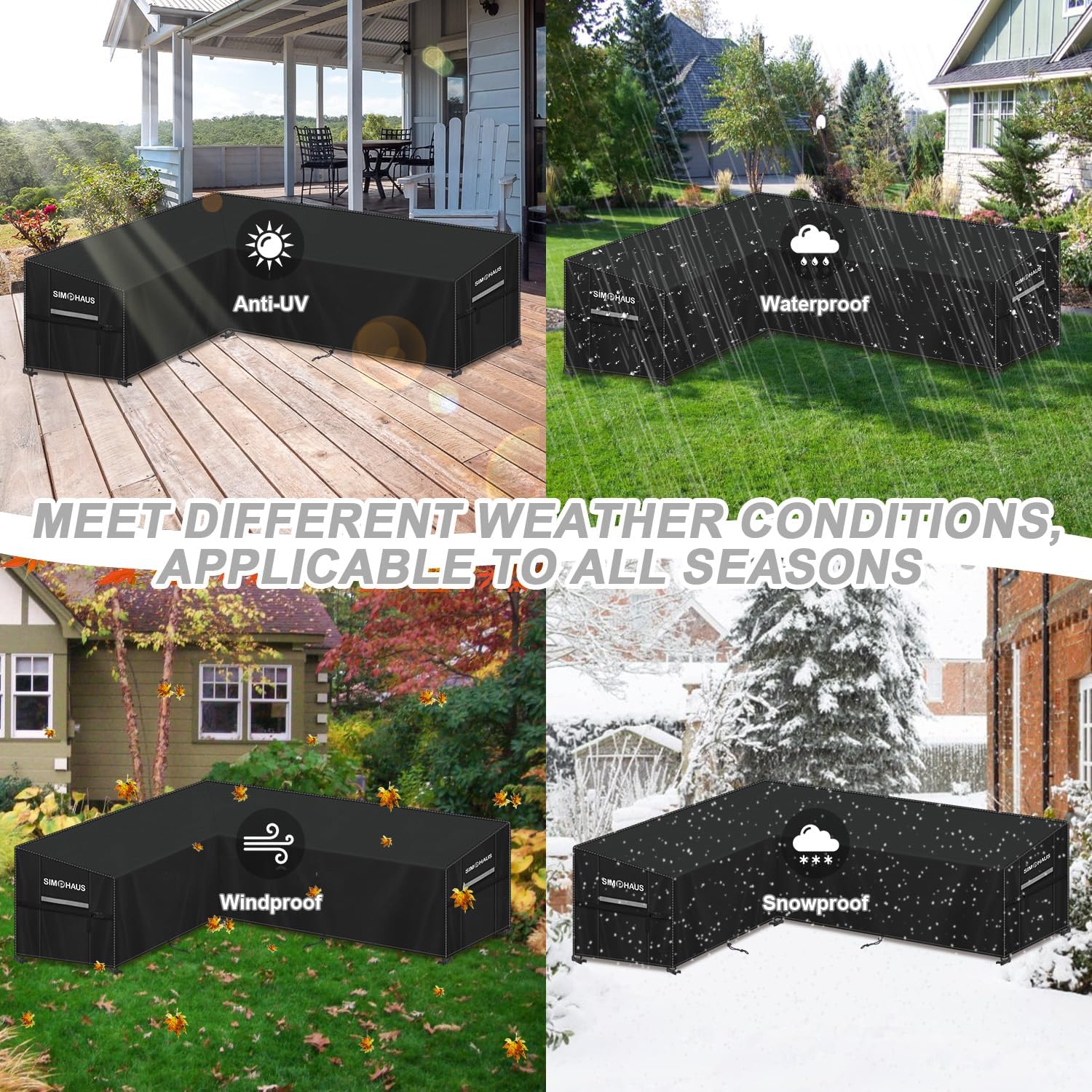 Simphaus Telo Copridivano Esterno Angolare 420D - immagine 7