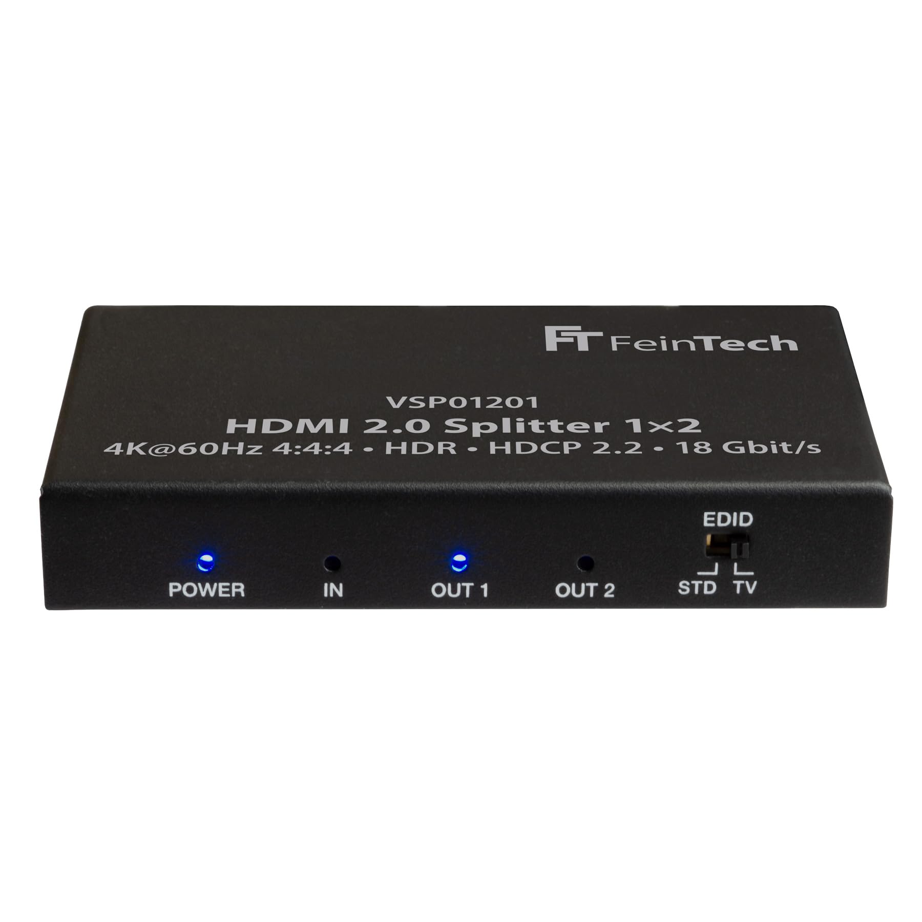 Feintech VSP01201 HDMI 2.0 Splitter 1 su 2, Nero