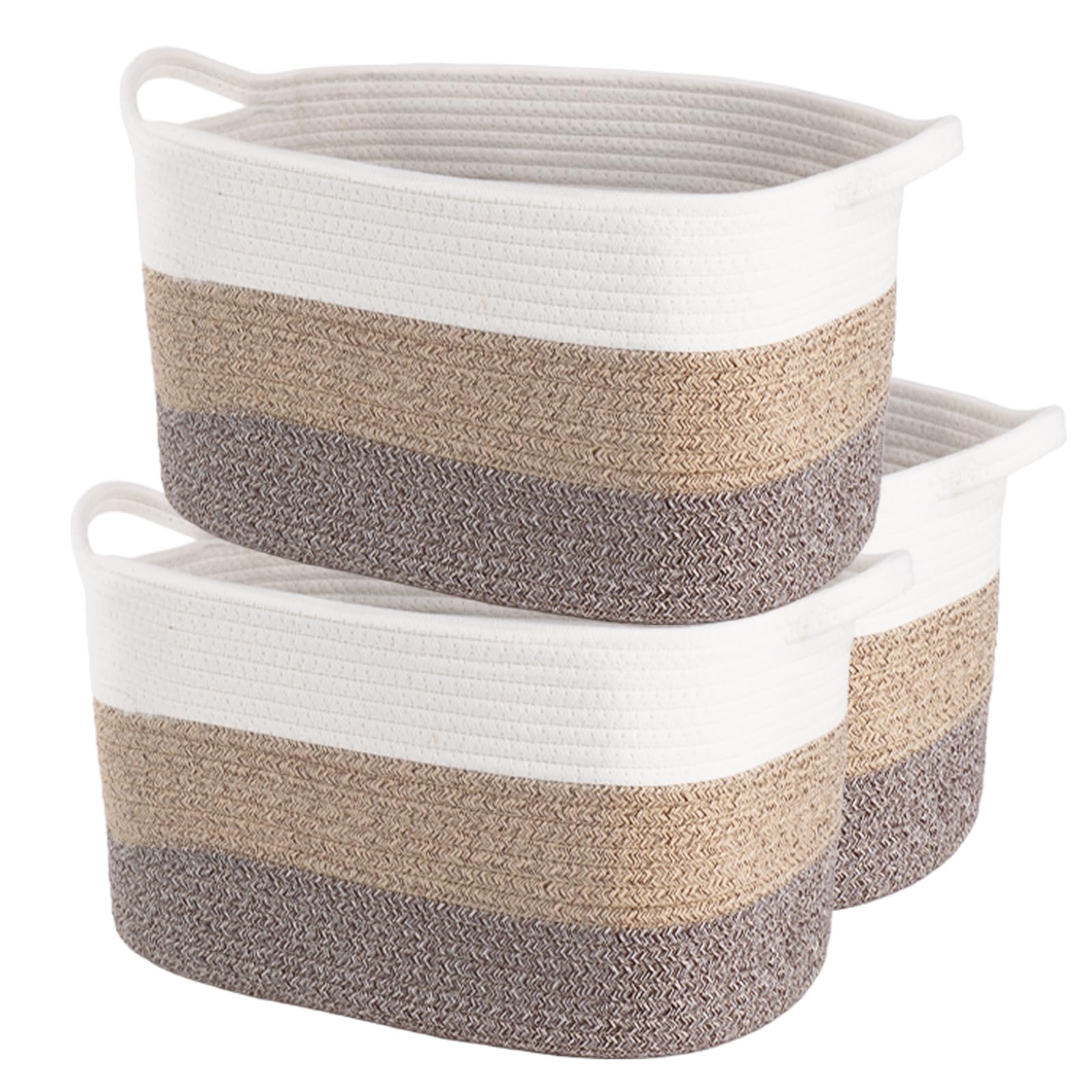 Aofangshiye3 Cesti di stoccaggio in corda di cotone