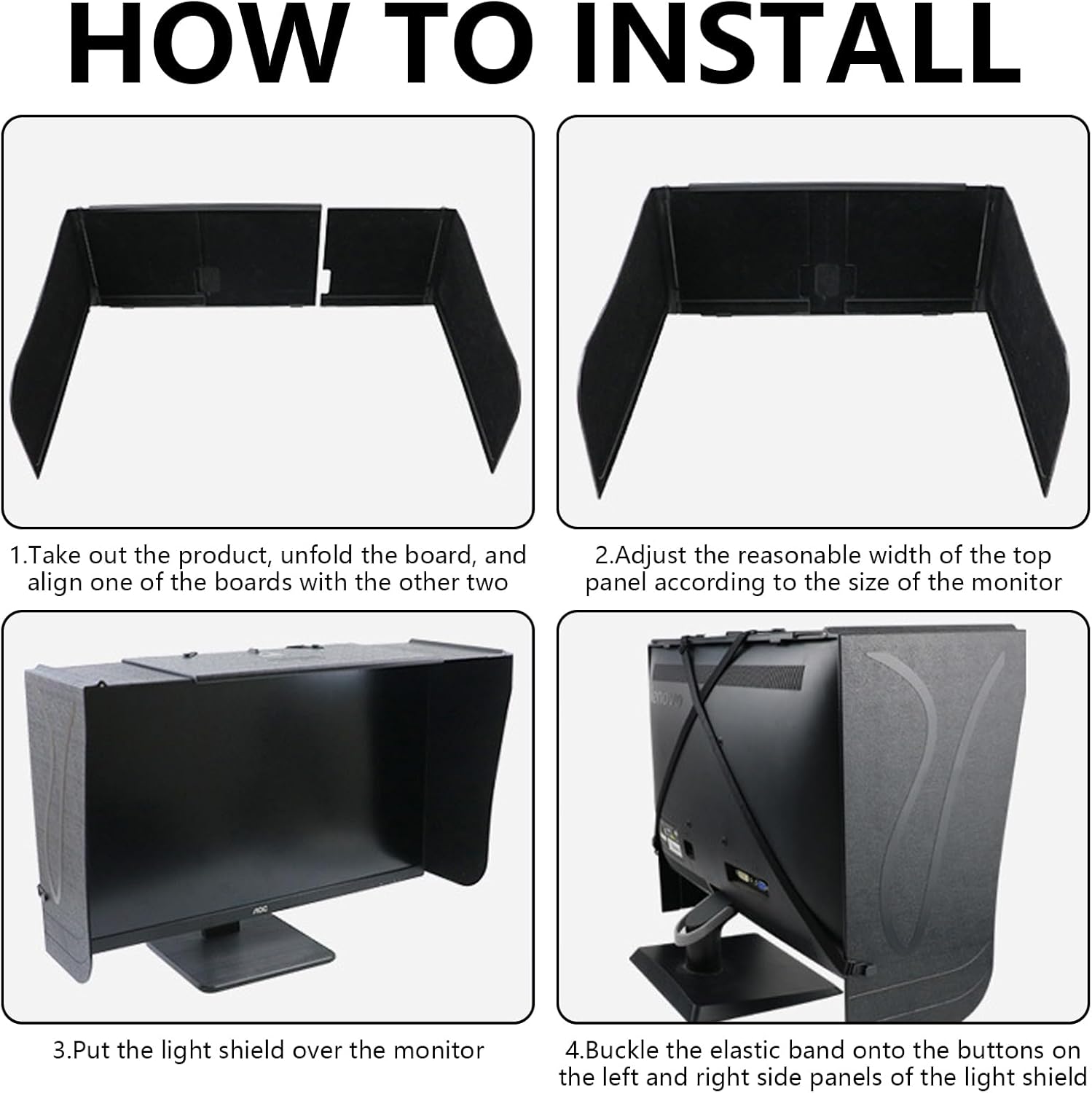 Parasole Regolabile per Monitor 17-27 Pollici - immagine 2