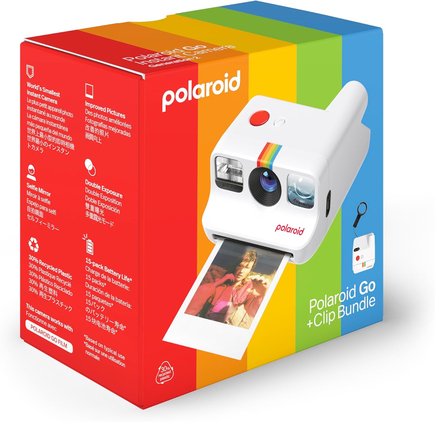 Polaroid Bundle Go Gen 2 White + Black Clip (6281) - immagine 2