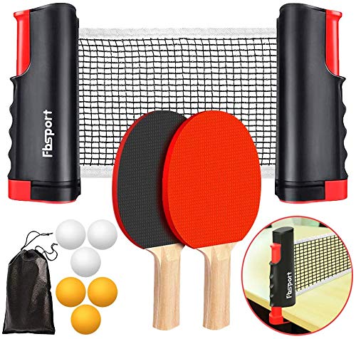 Set Ping Pong Portatile con Rete Estensibile