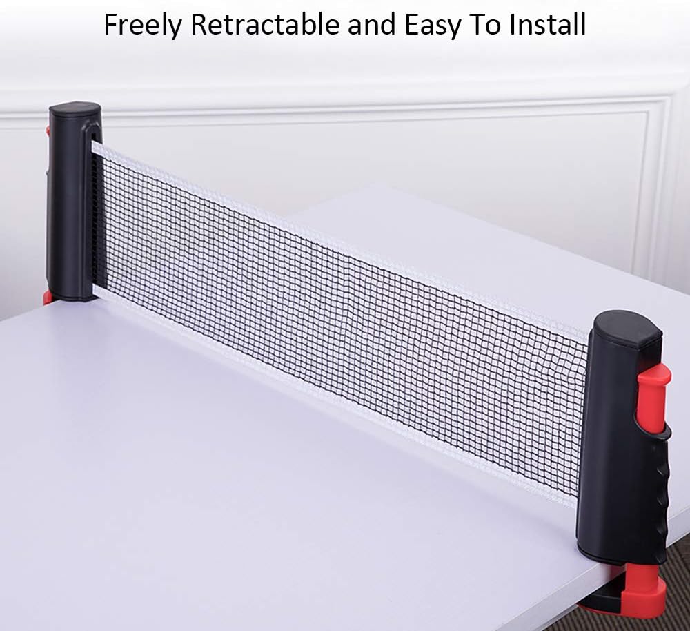 Set Ping Pong Portatile con Rete Estensibile - immagine 5