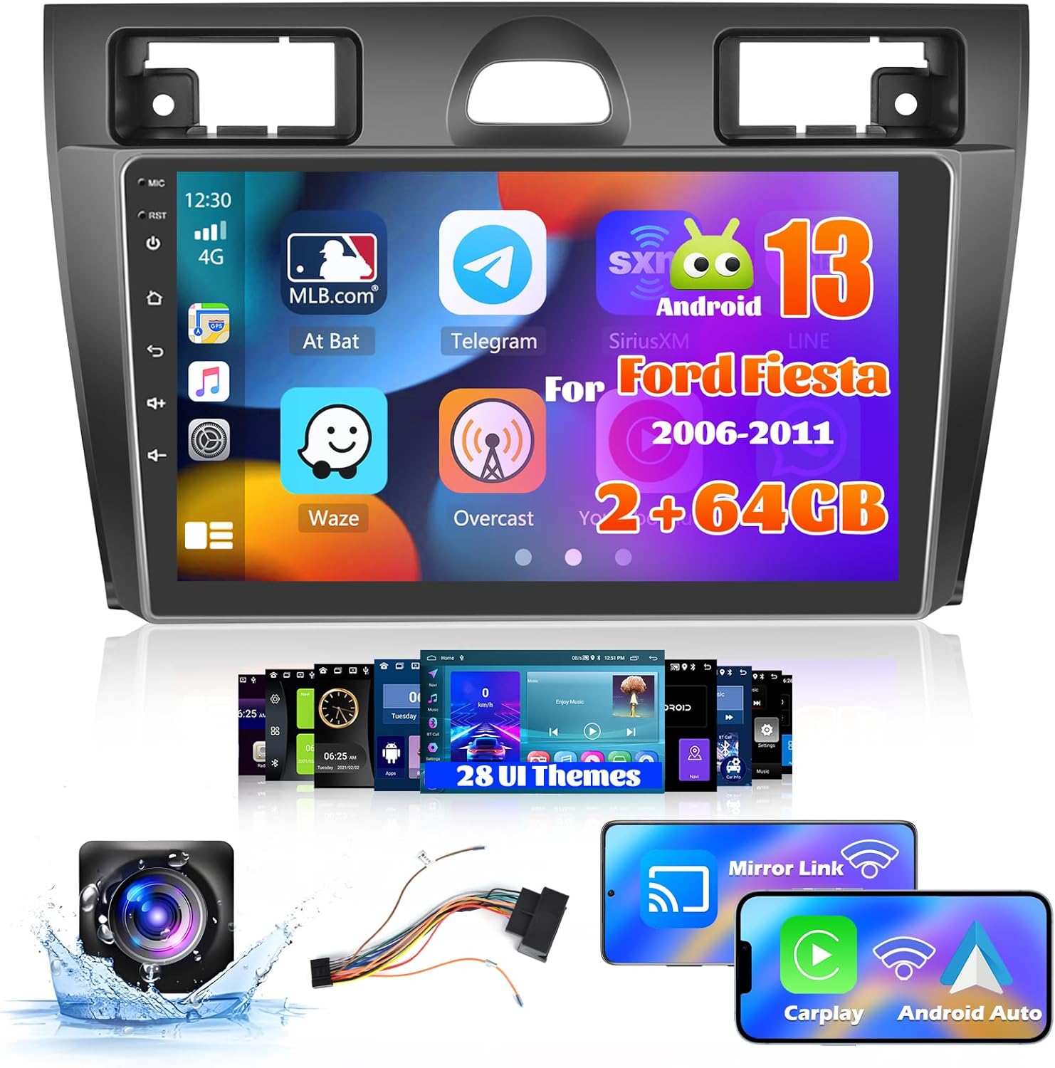 Inefala Autoradio Android 13 per Ford Fiesta 2006-2011 - immagine 1
