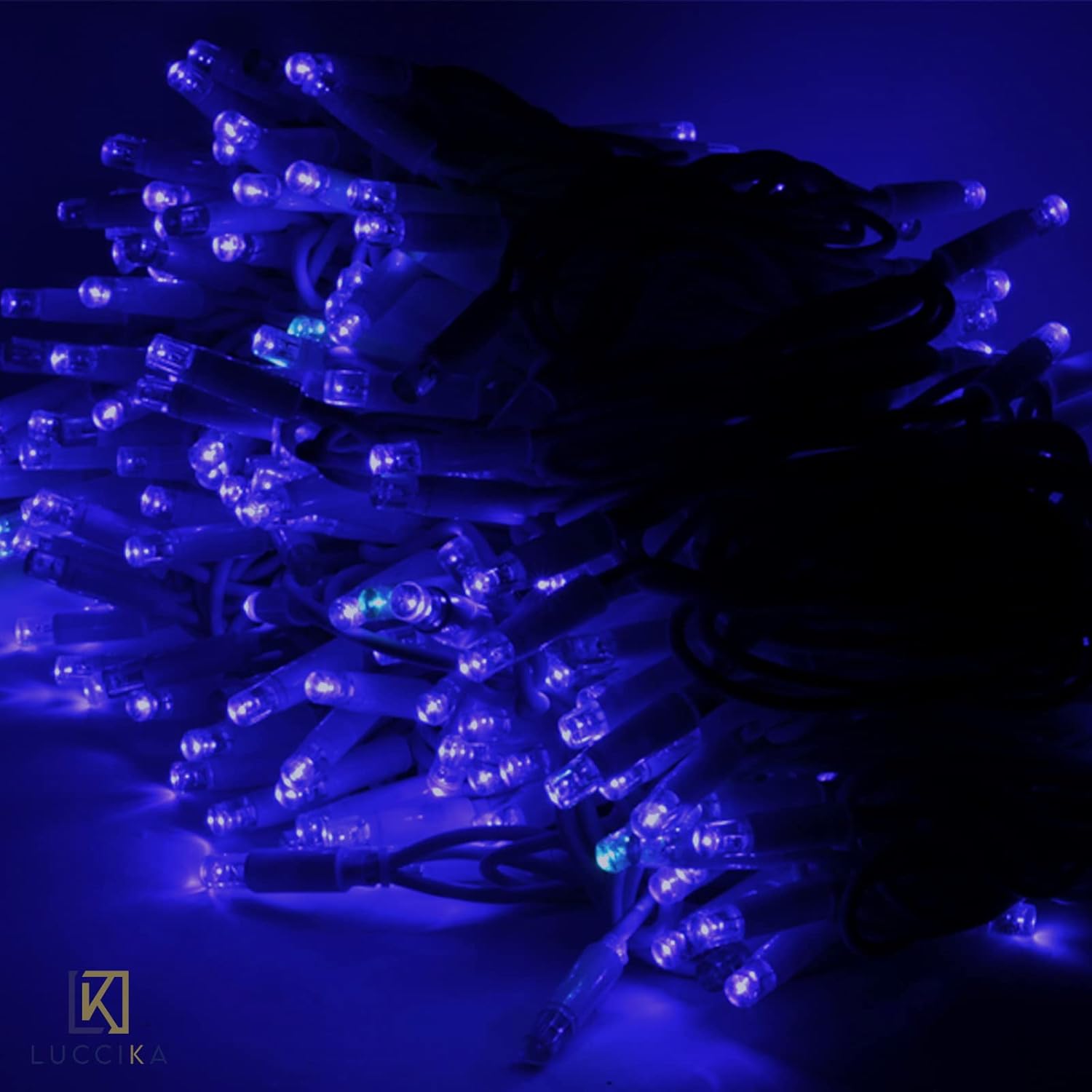 Serie Stringa Luminosa 10m 100 MaxiLed Blu con Flash - immagine 2