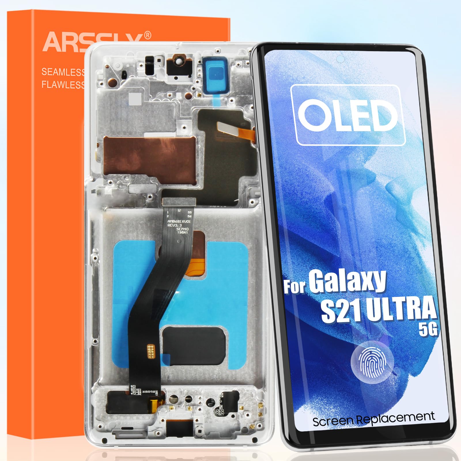 OLED Schermo per Samsung Galaxy S21 Ultra 5G con Strumenti