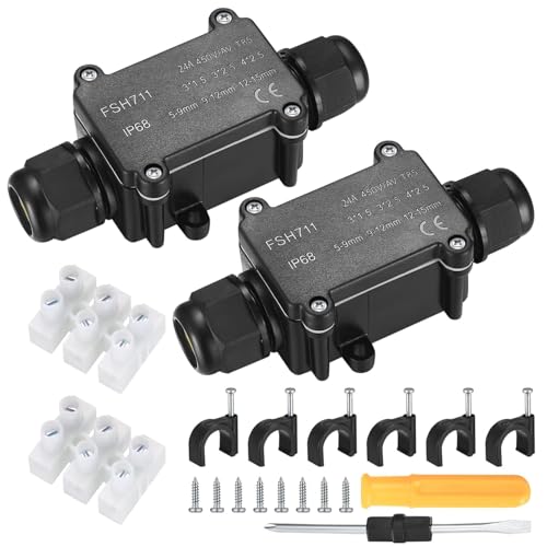 Scatola di Giunzione Elettrica Impermeabile IP68 (2 Pezzi)