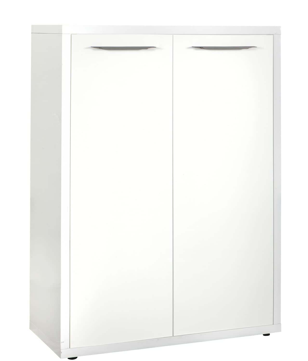 Composad | Mobile Contenitore della Linea DISEGNO con 2 Ante, Armadietto Portadocumenti, Mobiletto da Archivio, (LxAxP) 81,60x112x35,70 cm, Bianco Laccato, Studio, Ufficio, Made in Italy