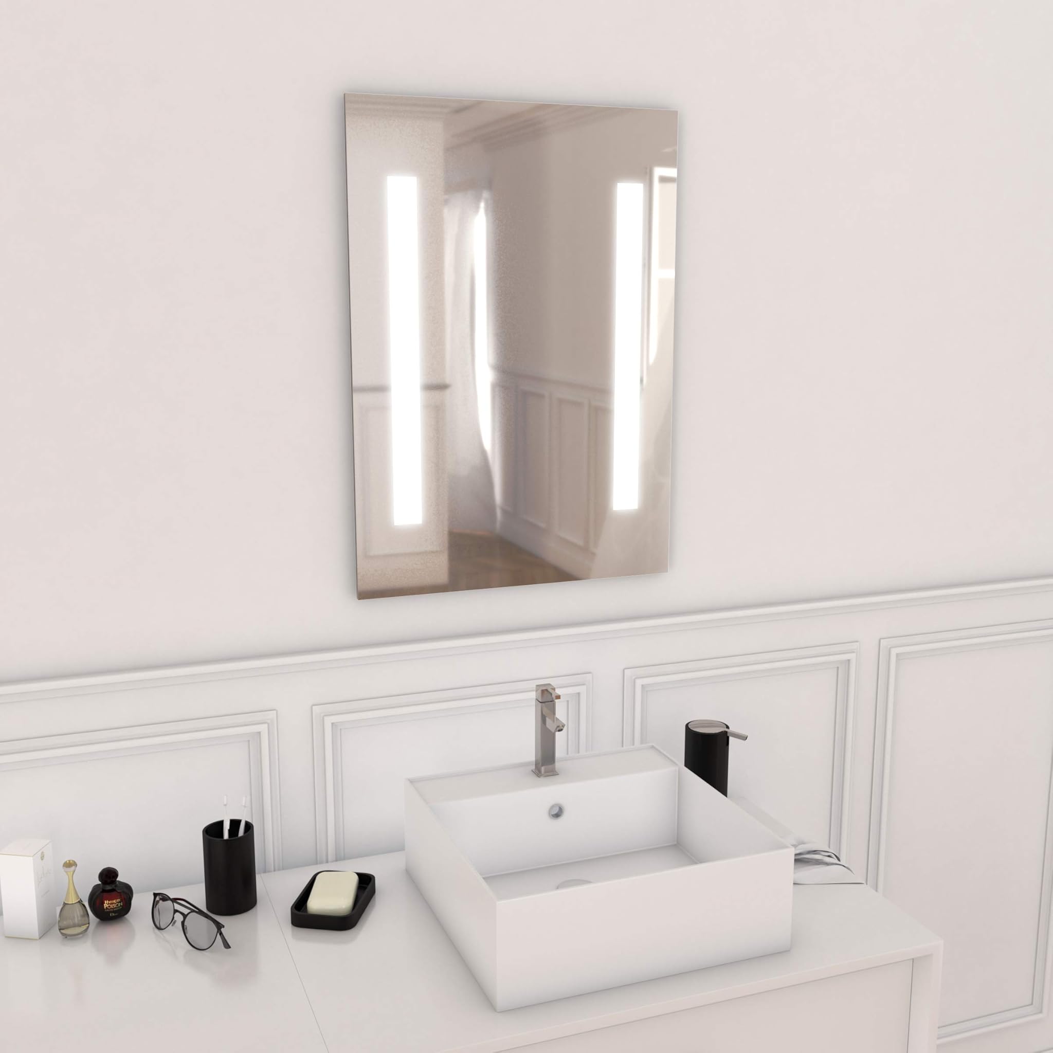 Aurlane MIR011 - Specchio da bagno, multicolore, unico
