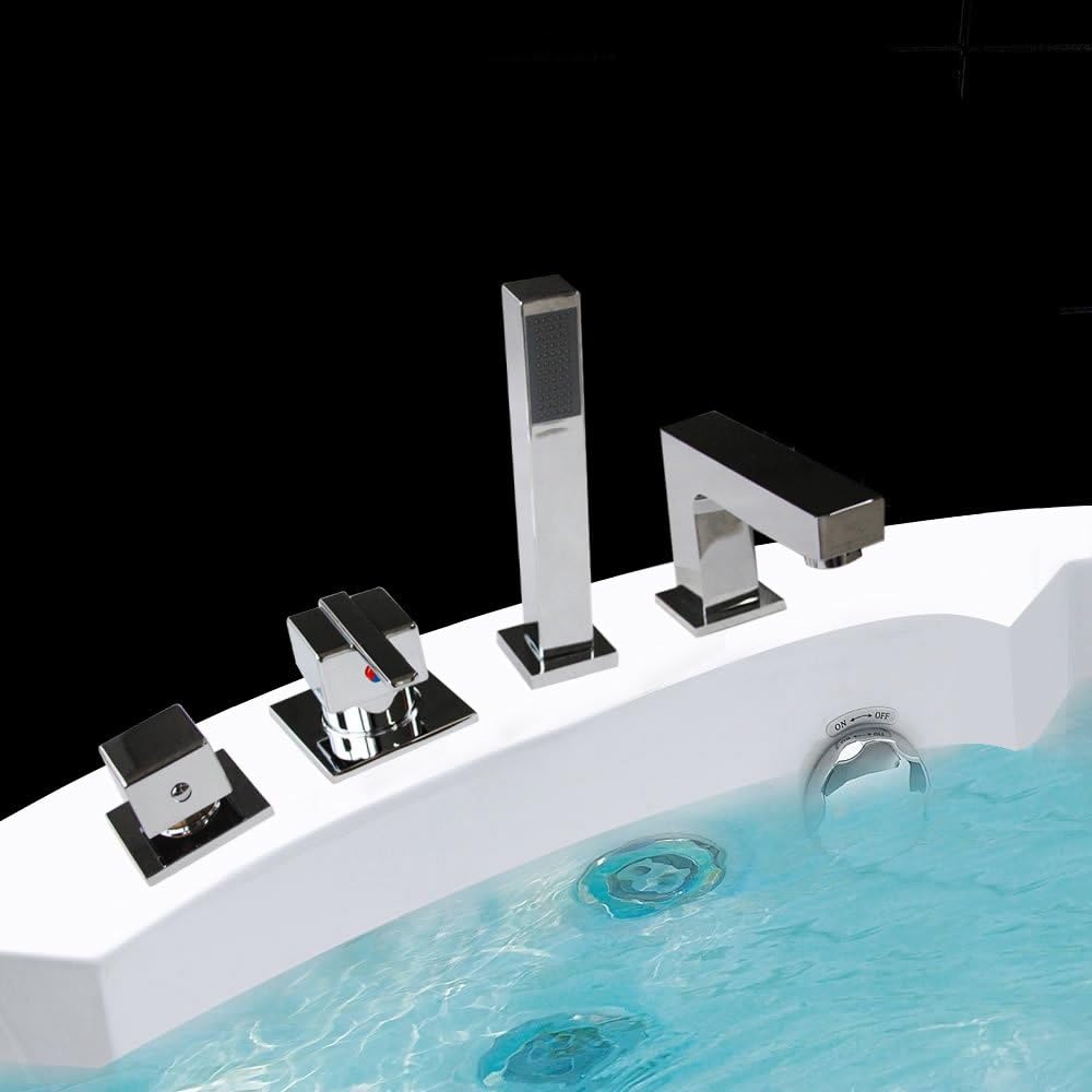 Melko Set Rubinetti Vasca da Bagno Cromato - immagine 1