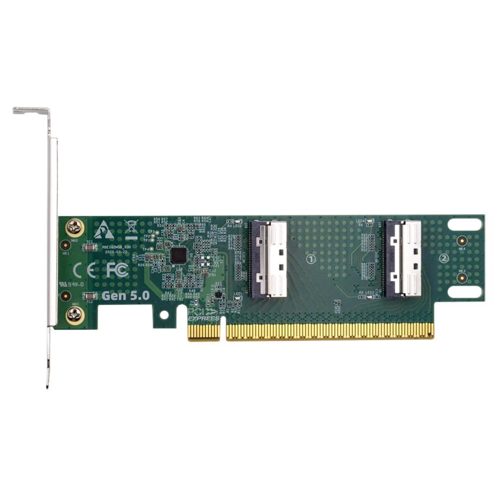 Xiwai Adattatore RAID Virtuale PCIE5.0 16x a Dual MCIO 8i