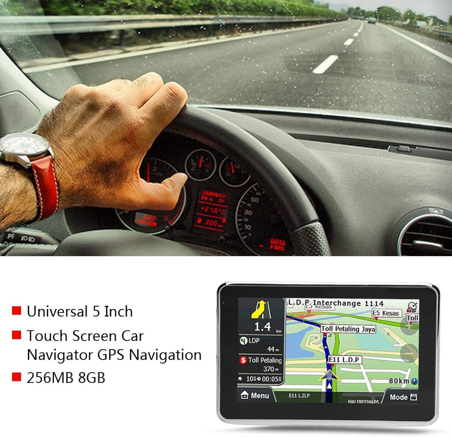 Navigazione GPS Touch Screen Universale 5 Pollici - immagine 2
