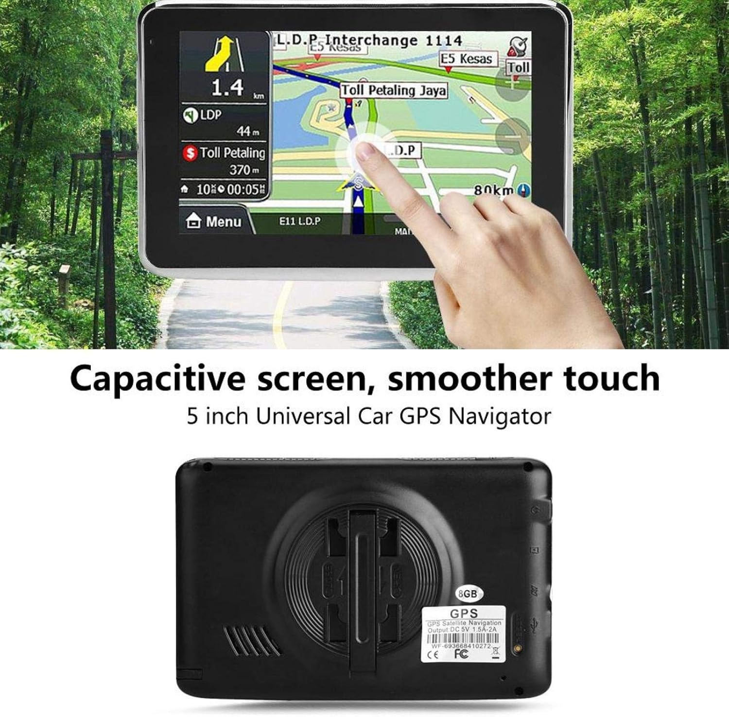 Navigazione GPS Touch Screen Universale 5 Pollici - immagine 4