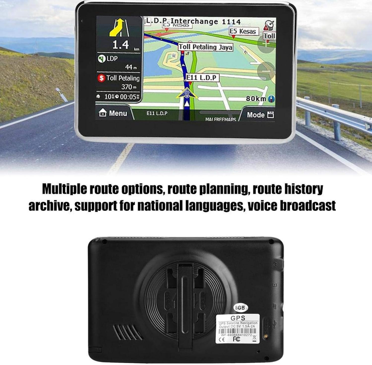 Navigazione GPS Touch Screen Universale 5 Pollici - immagine 6