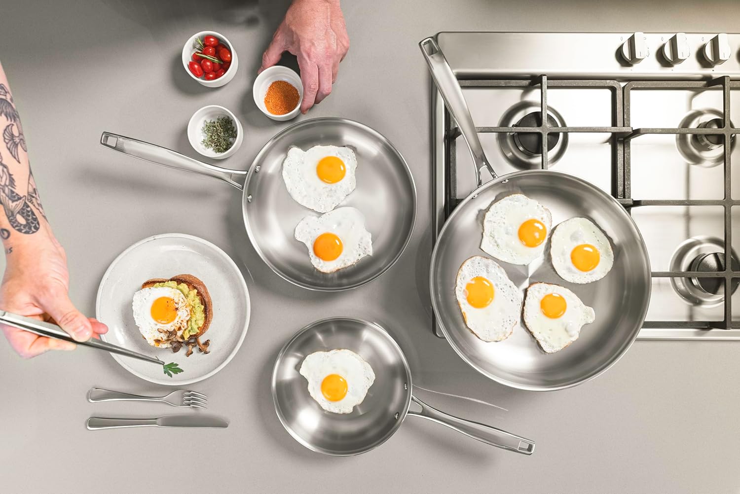 Tramontina Grano 62155200 - Padella Inox 20cm 1,2L - immagine 3