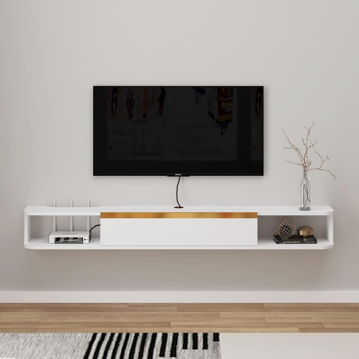 Pmnianhua Mobile Basso per TV da Appendere 160cm