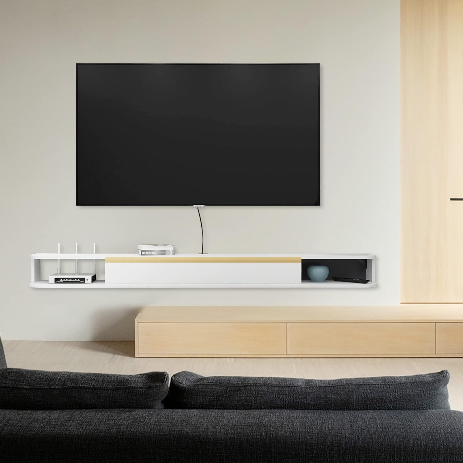 Pmnianhua Mobile Basso per TV da Appendere 160cm - immagine 4